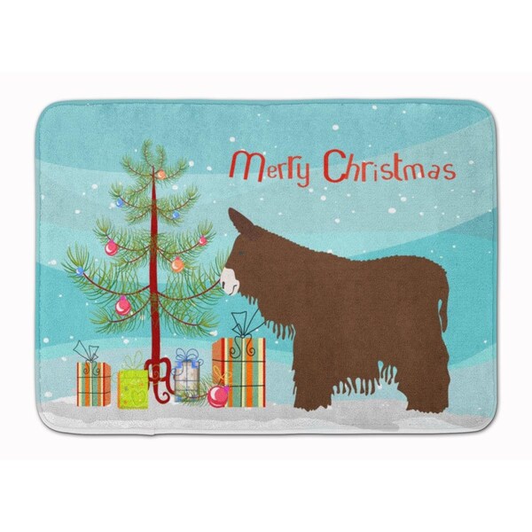 Carolines Treasures Poitou Poiteuin Donkey Christmas Machine Washable Memory Foam Mat BB9219RUG - main